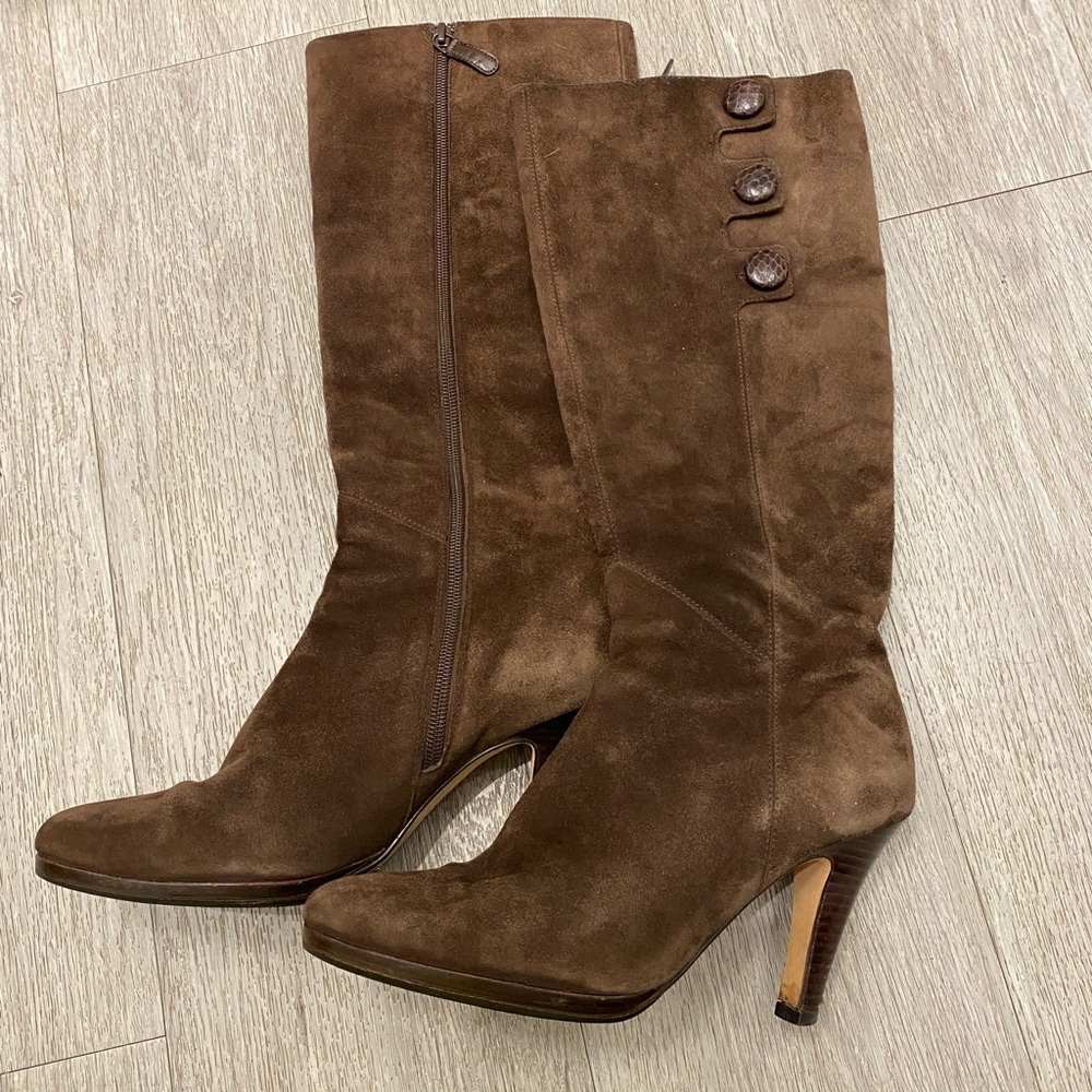 Brown suede leather Cole Haan Nike Air boots
